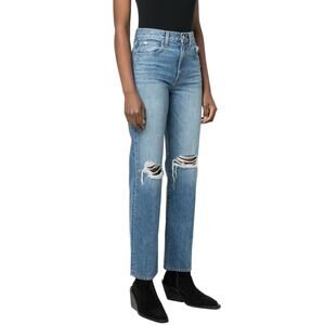 SLVRLAKE Women's London Straight-Leg Denim Jeans Ripped size 28